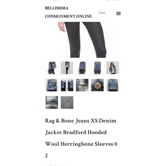 Rag and Bone Jeans Denim Jacket Bradford Hooded - Picture 9 of 9